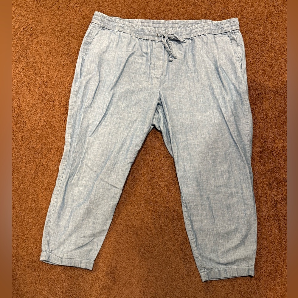 J. Crew Light Blue women’s cropped cotton pants size 20